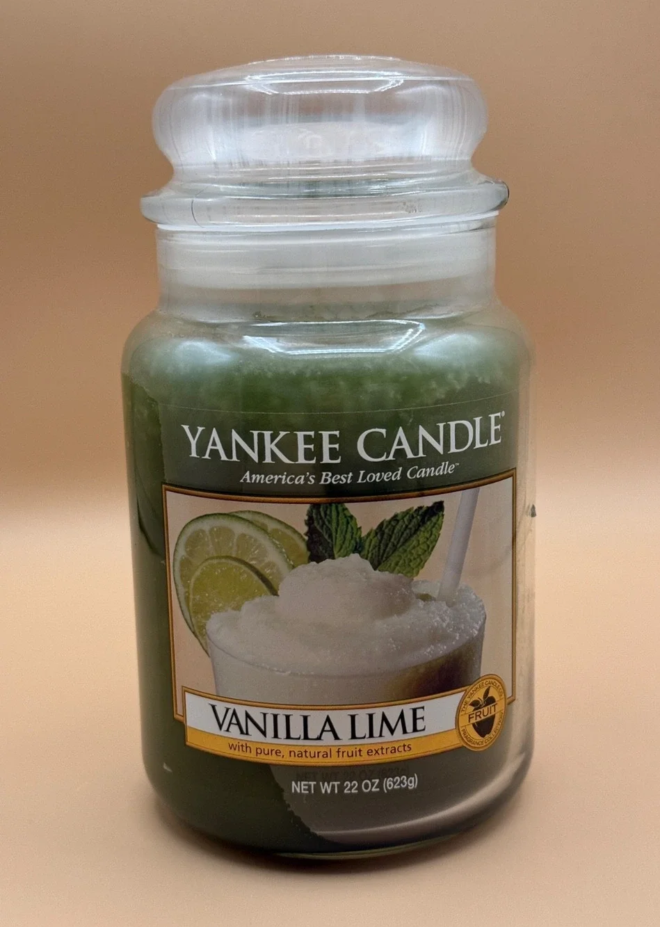 🍋 Yankee Candle Vanilla Lime 22oz Large Jar 1 Wick Scented Candle